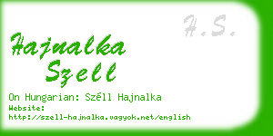 hajnalka szell business card